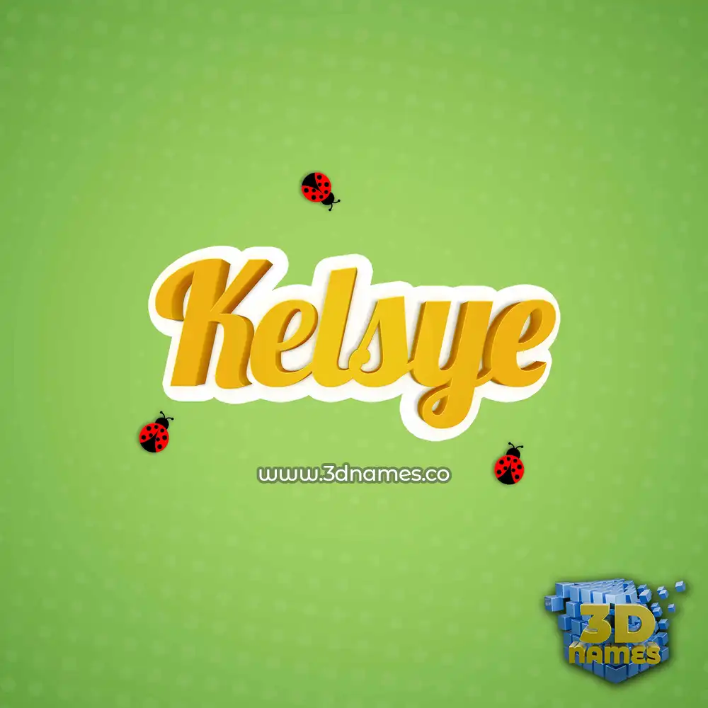 kelsye in Ladybugs style - 3D name wallpaper