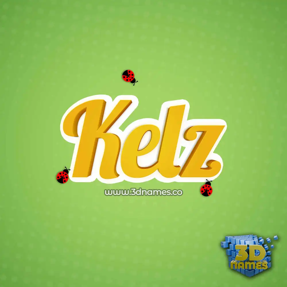 kelz in Ladybugs style - 3D name wallpaper