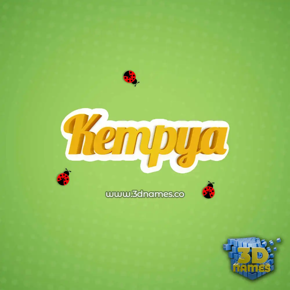 kempya in Ladybugs style - 3D name wallpaper