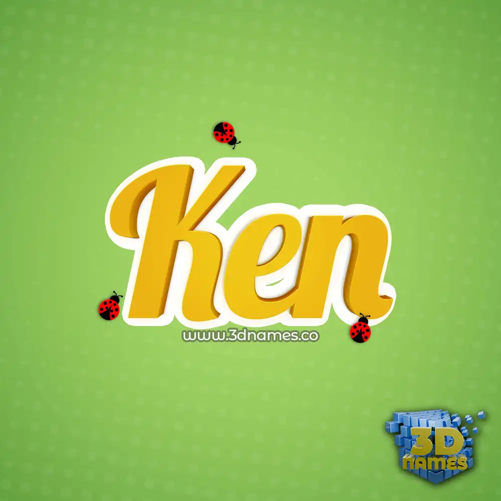 ken in Ladybugs style - 3D name wallpaper
