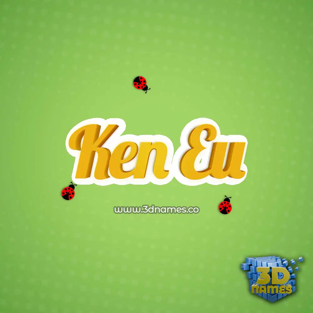 ken eu in Ladybugs style - 3D name wallpaper