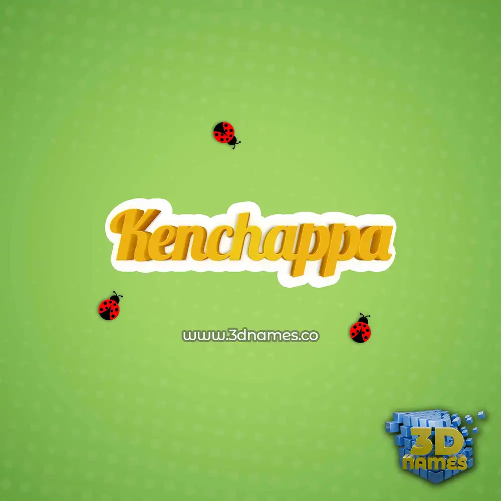 kenchappa in Ladybugs style - 3D name wallpaper