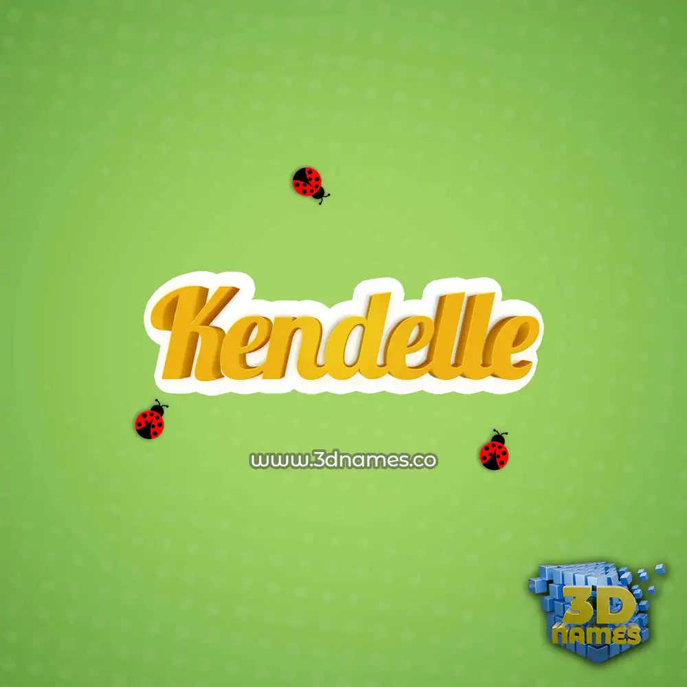 kendelle in Ladybugs style - 3D name wallpaper