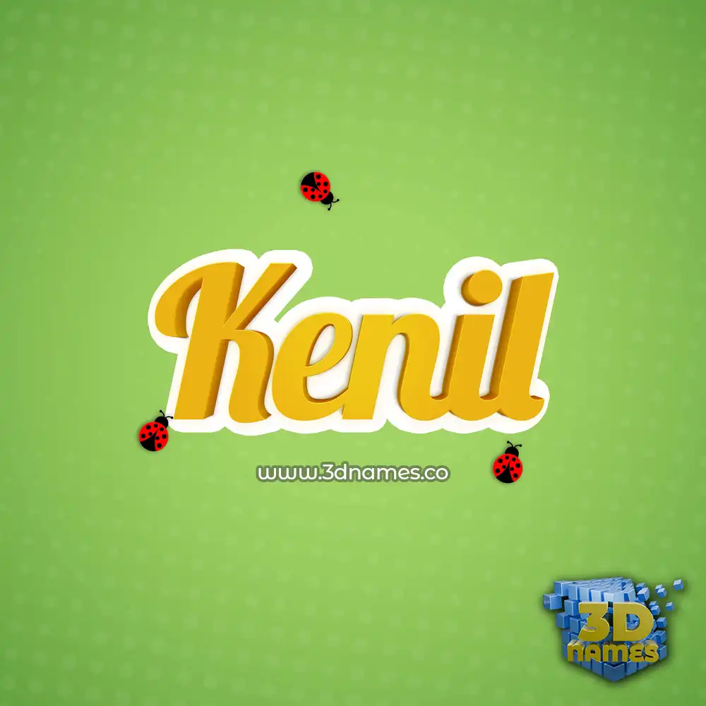 kenil in Ladybugs style - 3D name wallpaper