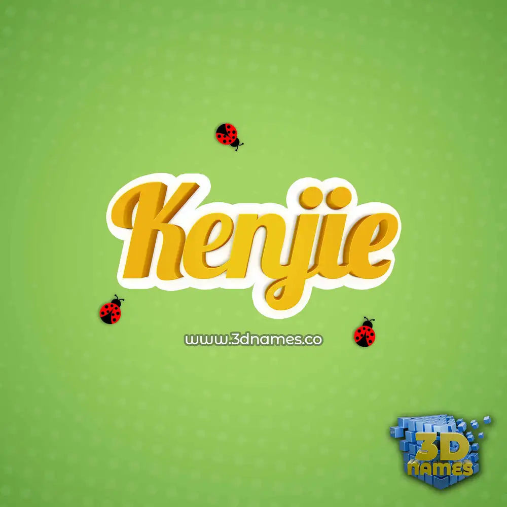 kenjie in Ladybugs style - 3D name wallpaper