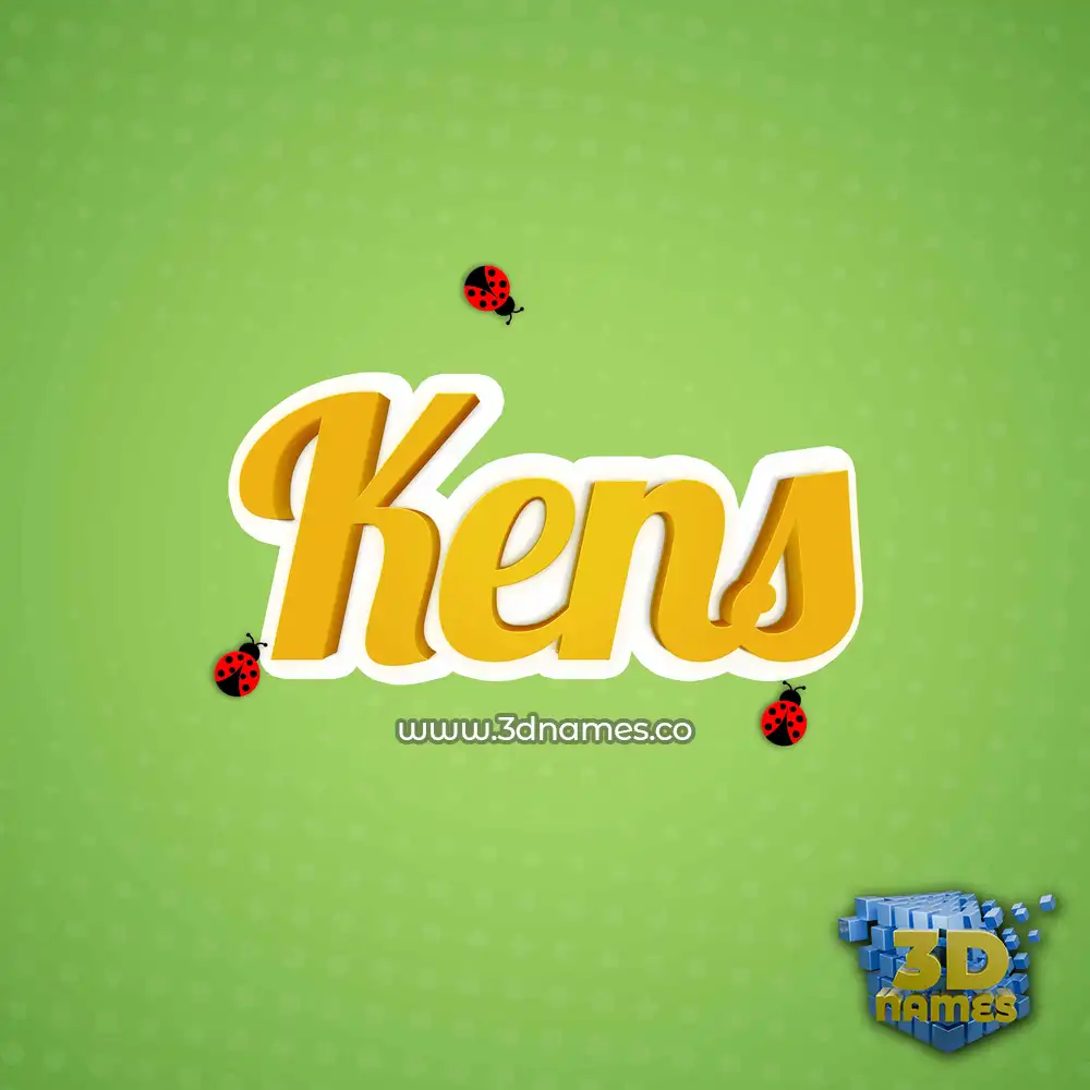 kens in Ladybugs style - 3D name wallpaper