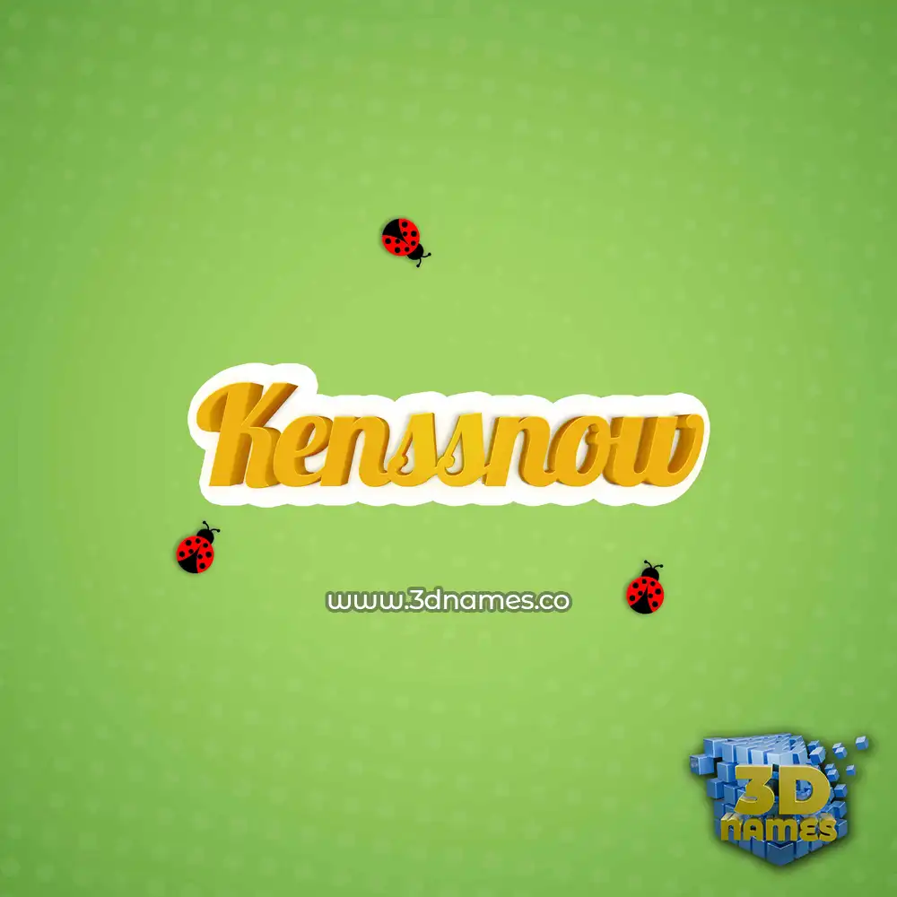 kenssnow in Ladybugs style - 3D name wallpaper