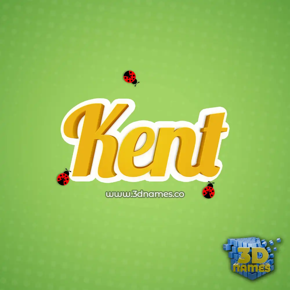 kent in Ladybugs style - 3D name wallpaper