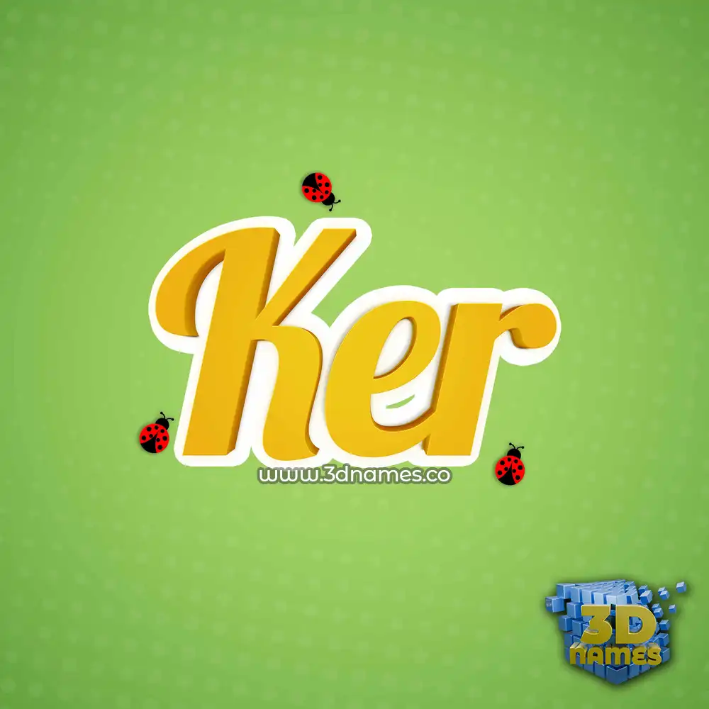 ker in Ladybugs style - 3D name wallpaper