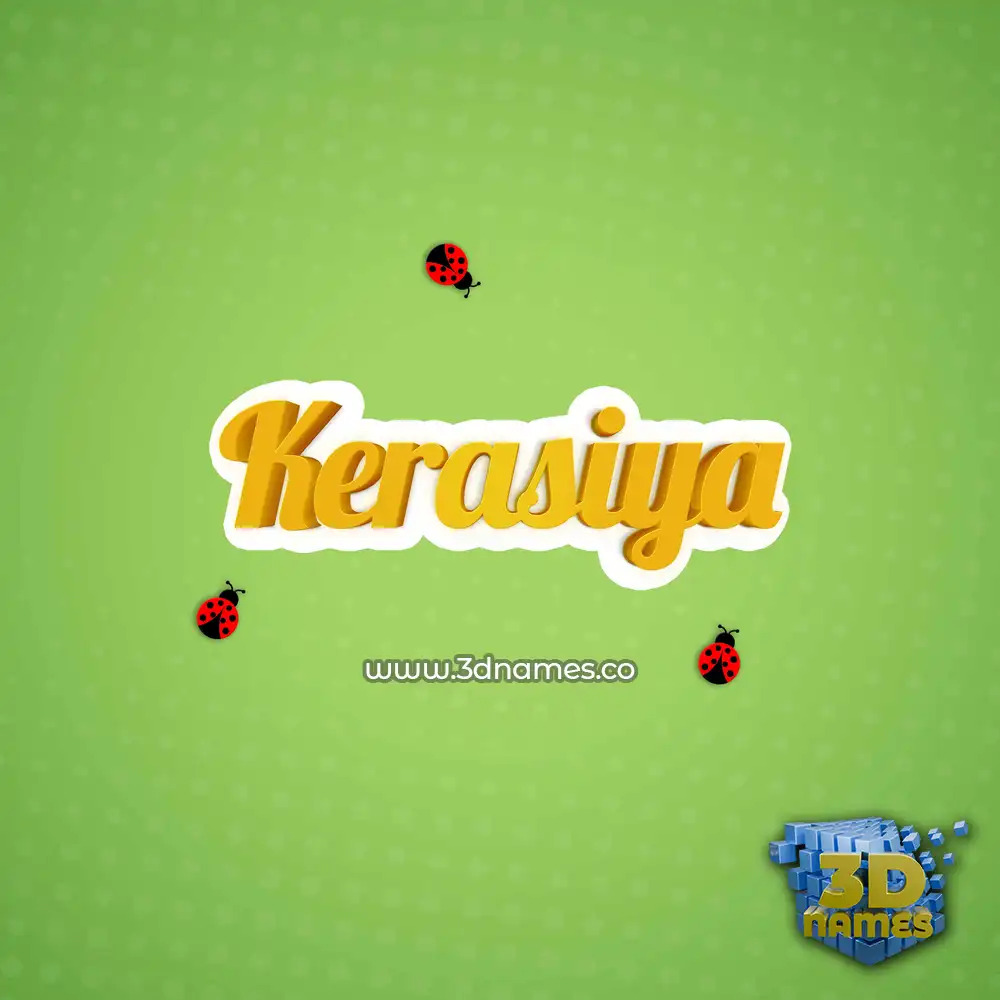 kerasiya in Ladybugs style - 3D name wallpaper