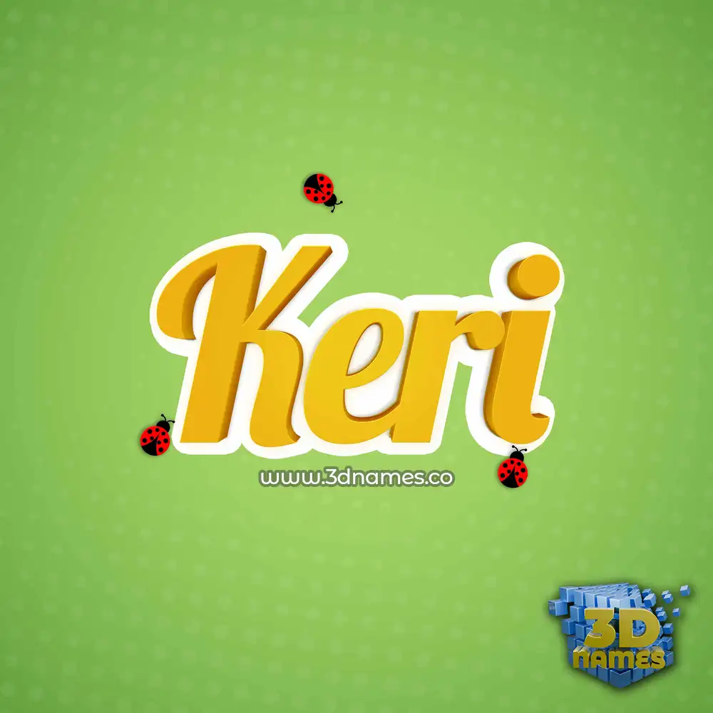 keri in Ladybugs style - 3D name wallpaper