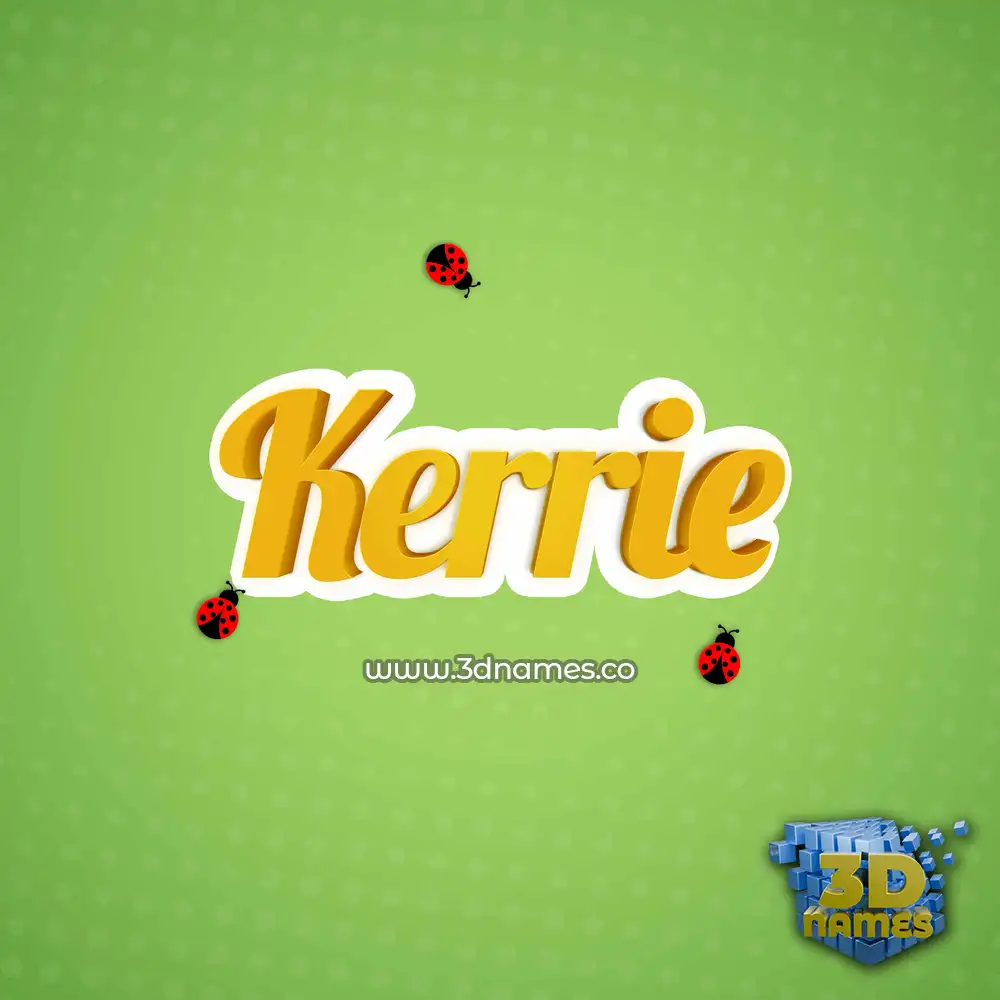 kerrie in Ladybugs style - 3D name wallpaper