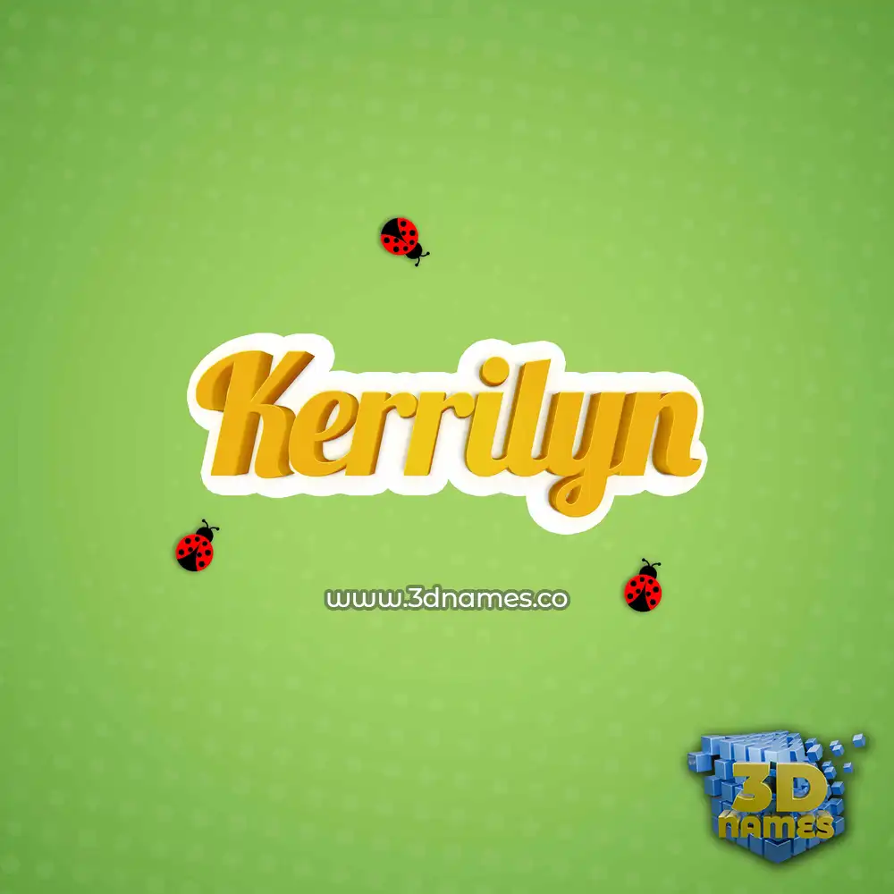 kerrilyn in Ladybugs style - 3D name wallpaper