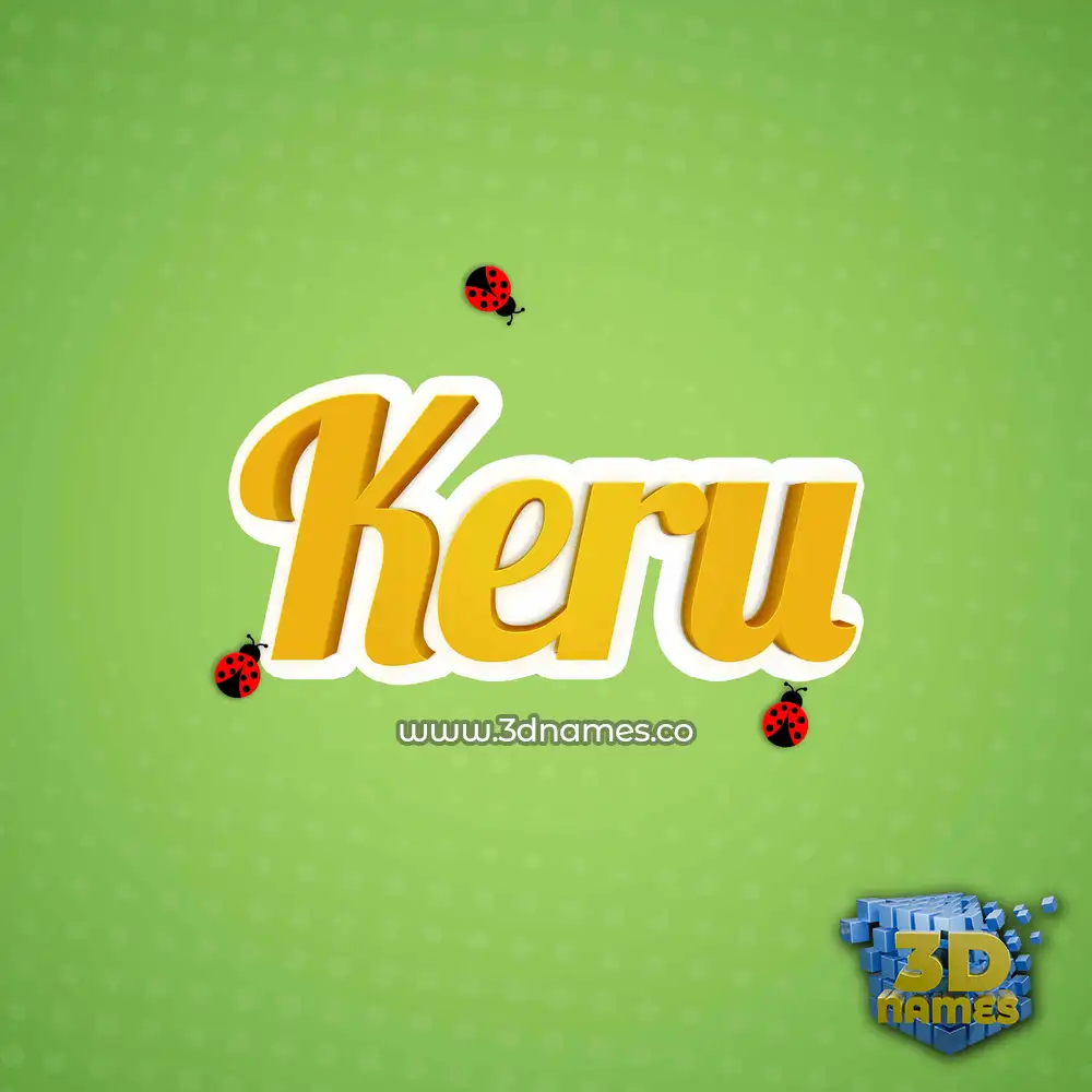 keru in Ladybugs style - 3D name wallpaper