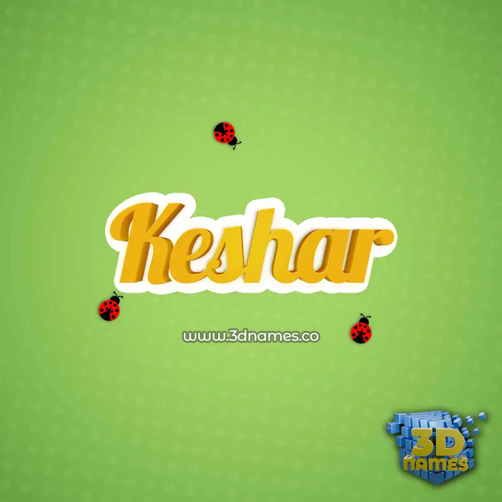 keshar in Ladybugs style - 3D name wallpaper