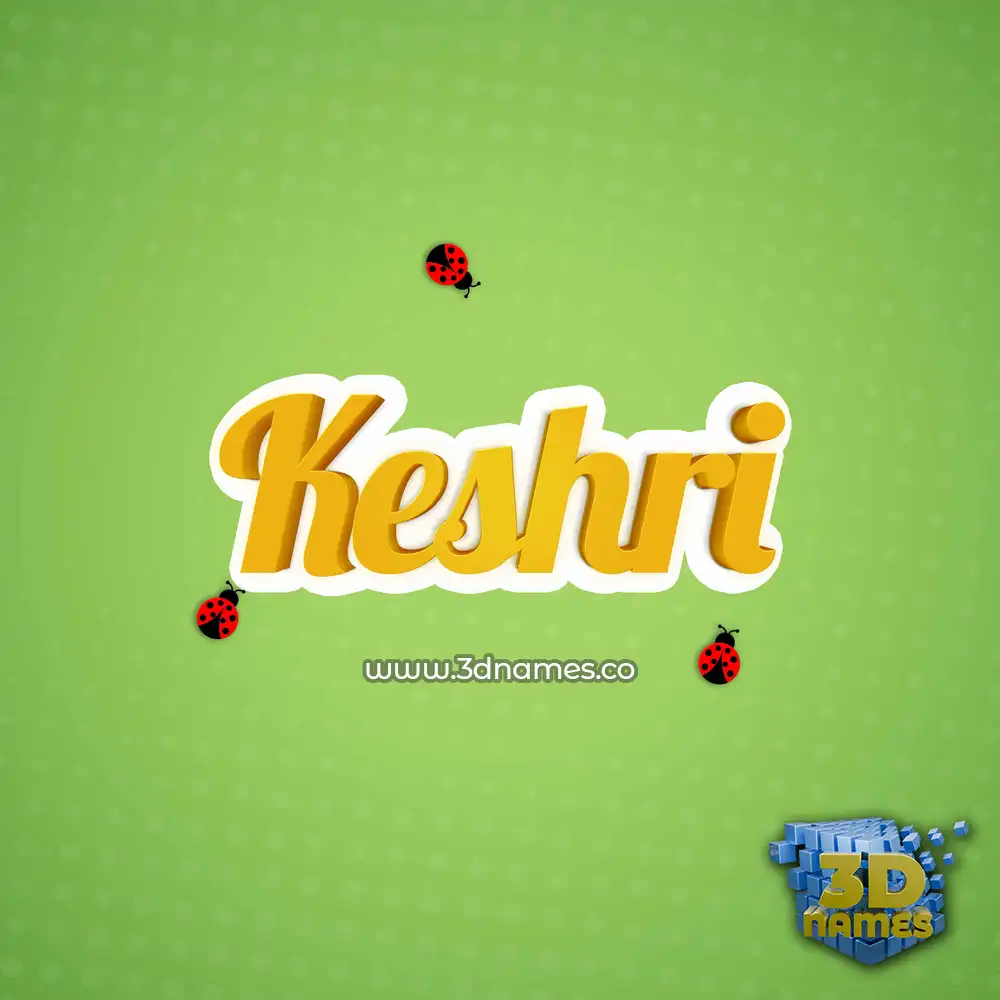 keshri in Ladybugs style - 3D name wallpaper