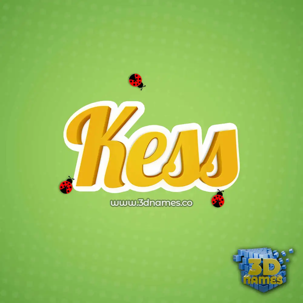 kess in Ladybugs style - 3D name wallpaper