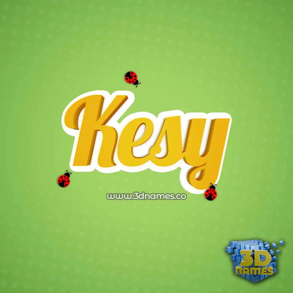 kesy in Ladybugs style - 3D name wallpaper