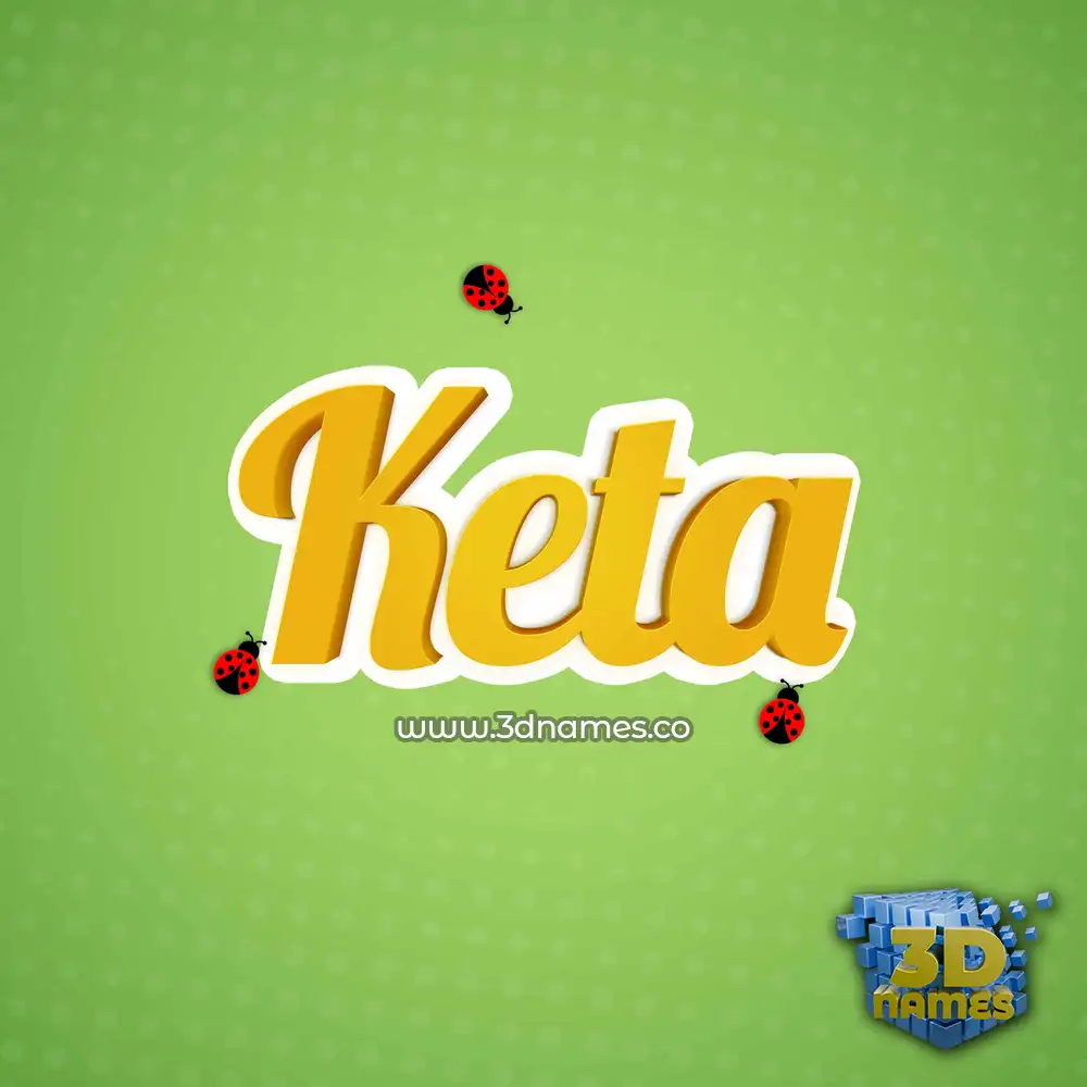 keta in Ladybugs style - 3D name wallpaper