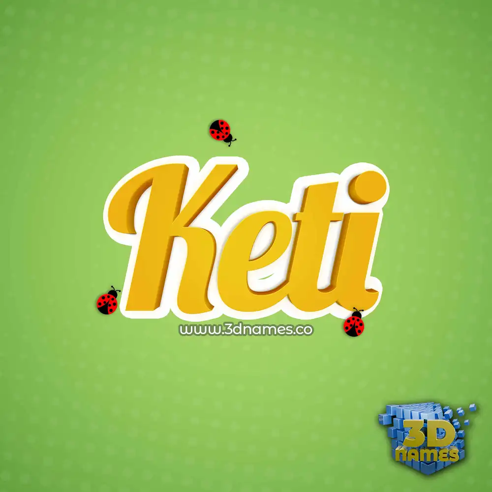 keti in Ladybugs style - 3D name wallpaper