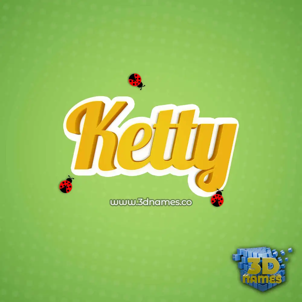 ketty in Ladybugs style - 3D name wallpaper