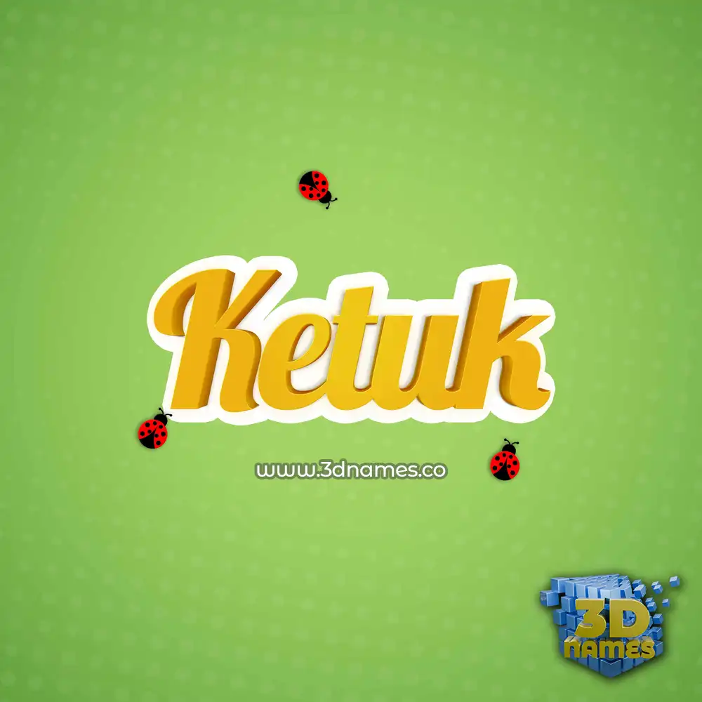 ketuk in Ladybugs style - 3D name wallpaper
