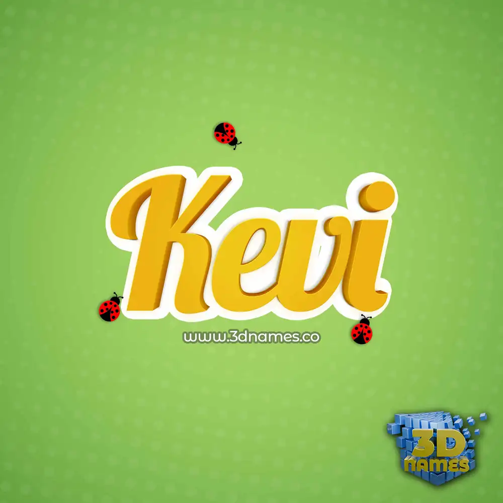kevi in Ladybugs style - 3D name wallpaper