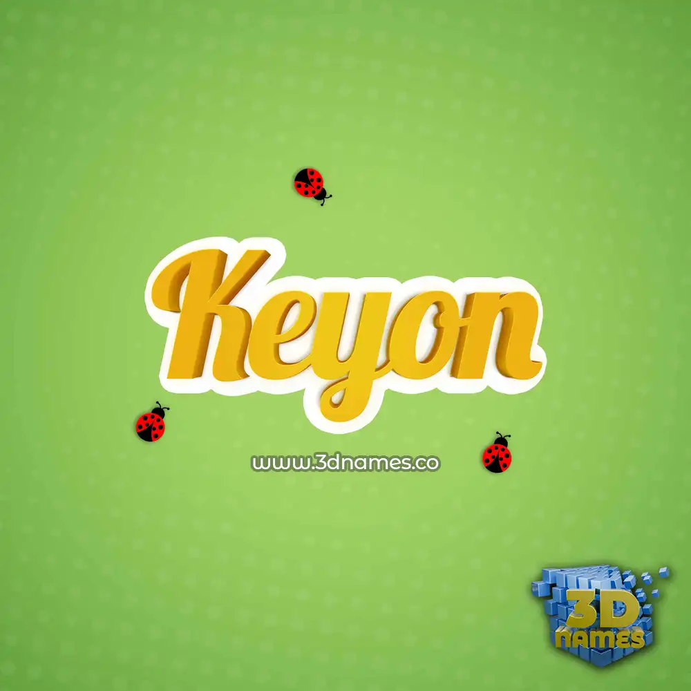 keyon in Ladybugs style - 3D name wallpaper