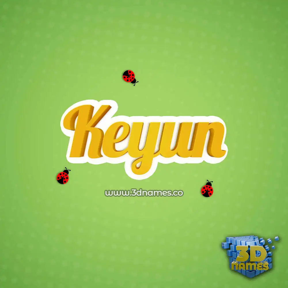 keyun in Ladybugs style - 3D name wallpaper