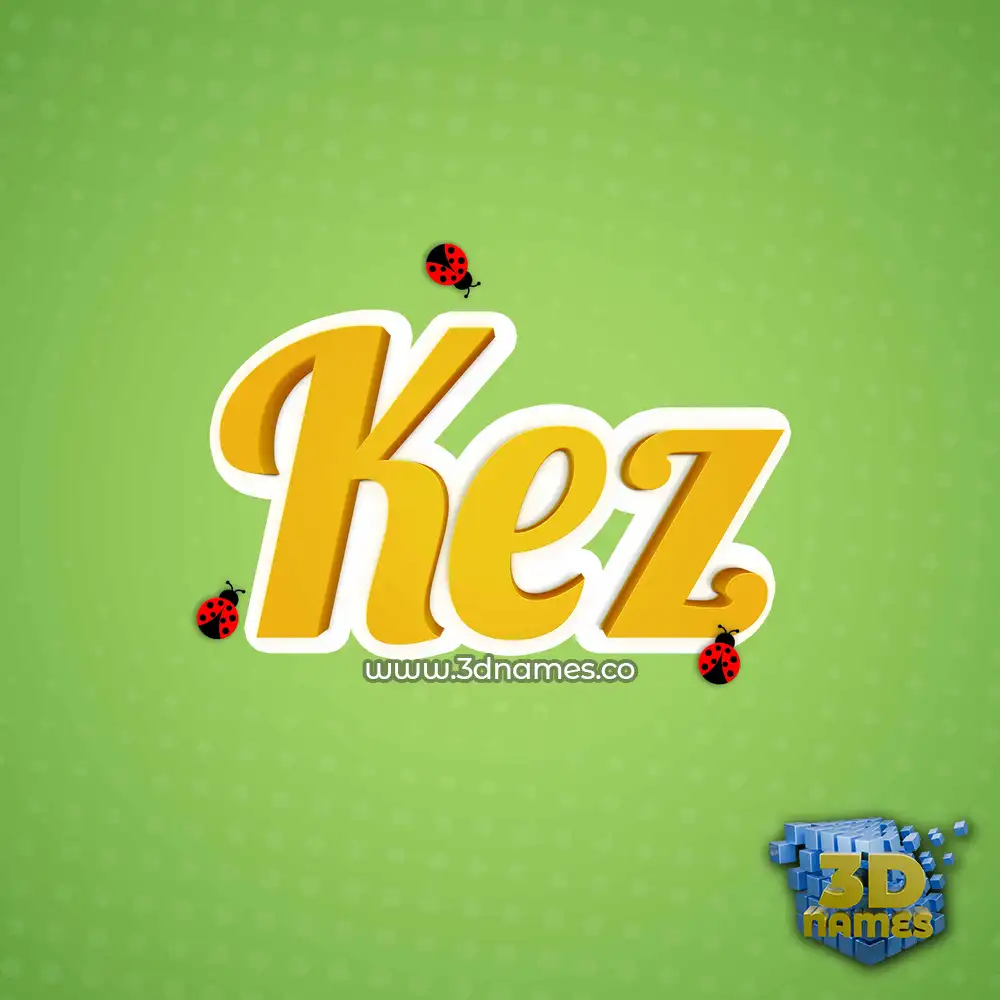 kez in Ladybugs style - 3D name wallpaper