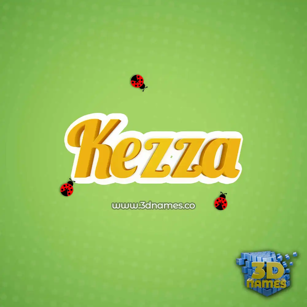 kezza in Ladybugs style - 3D name wallpaper