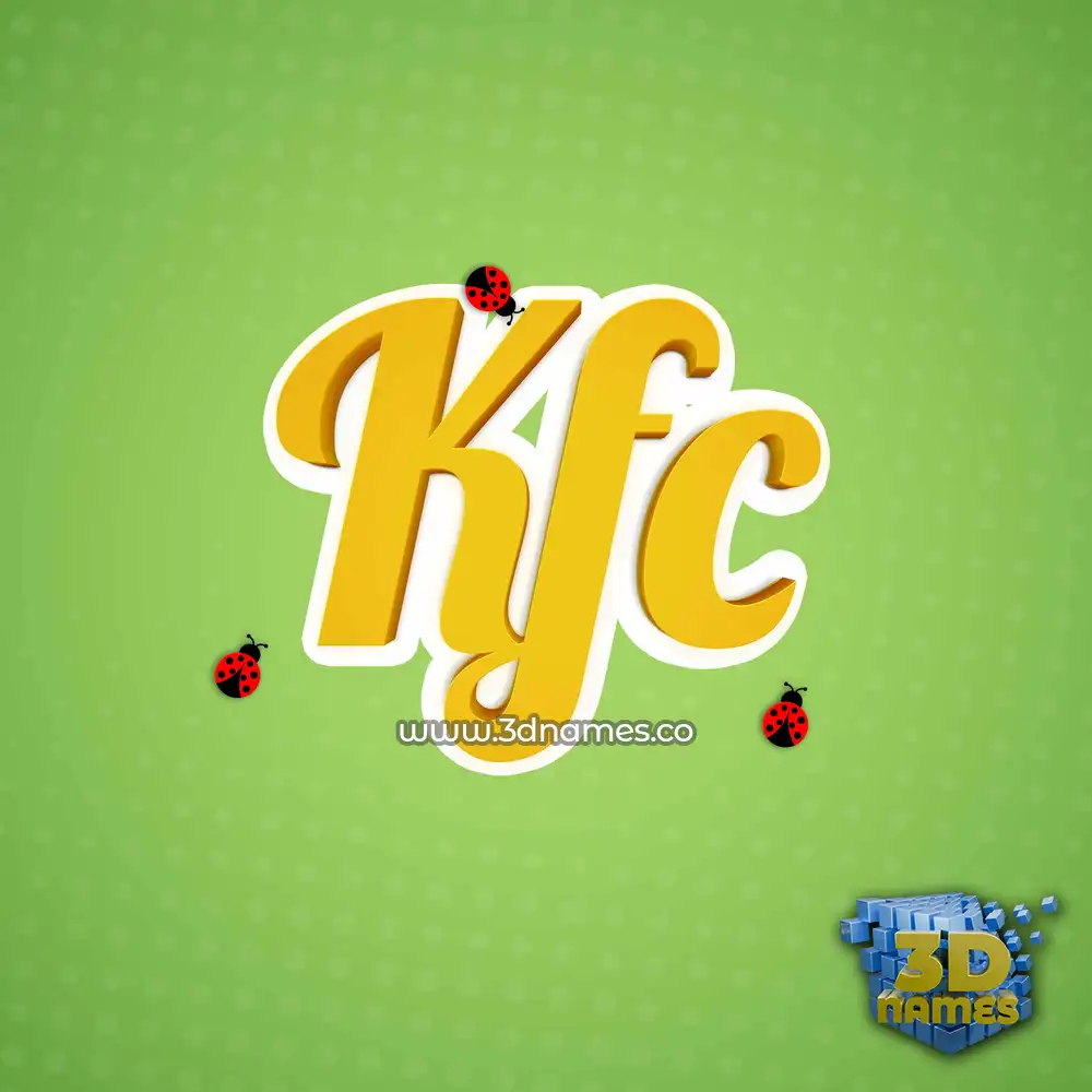 kfc in Ladybugs style - 3D name wallpaper