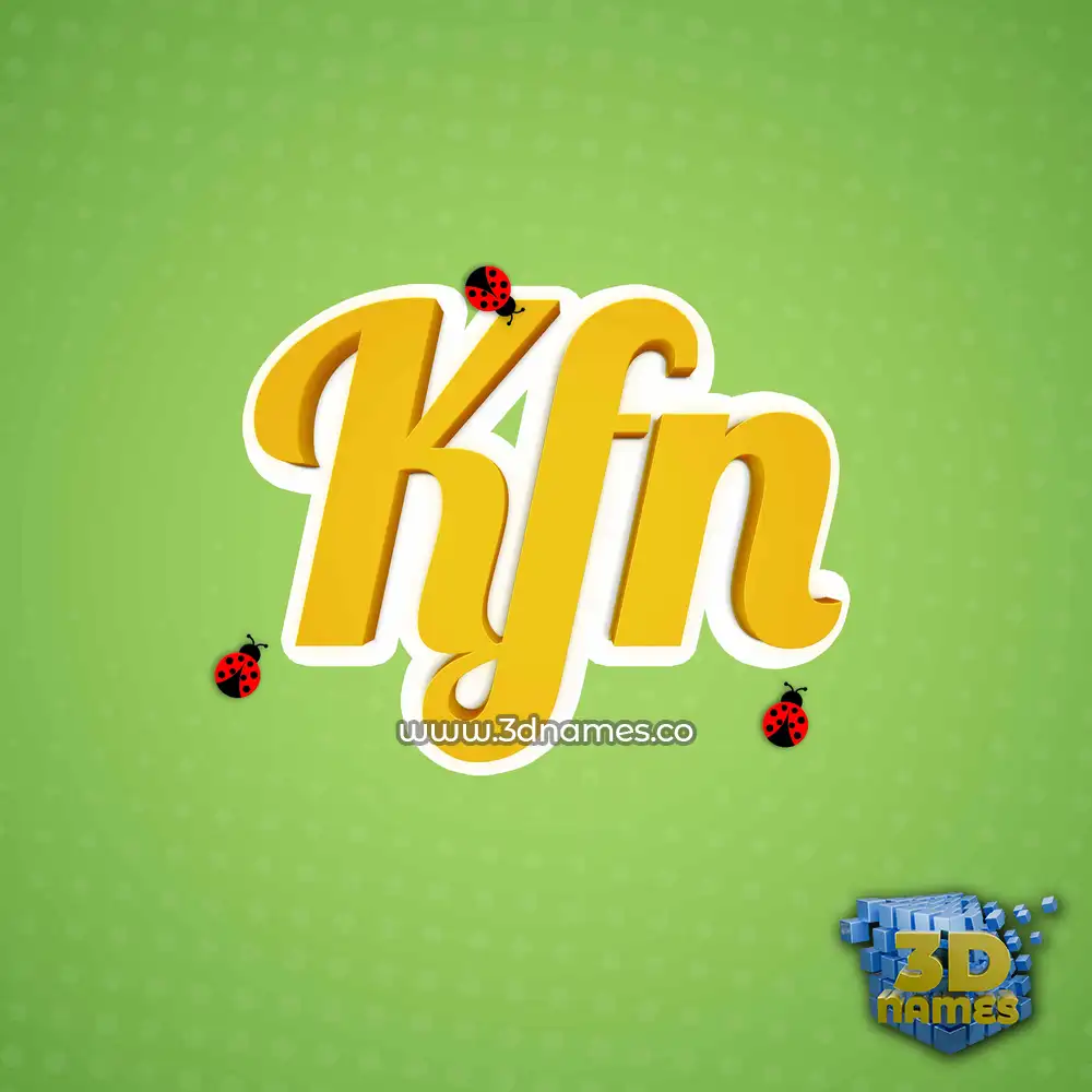 kfn in Ladybugs style - 3D name wallpaper
