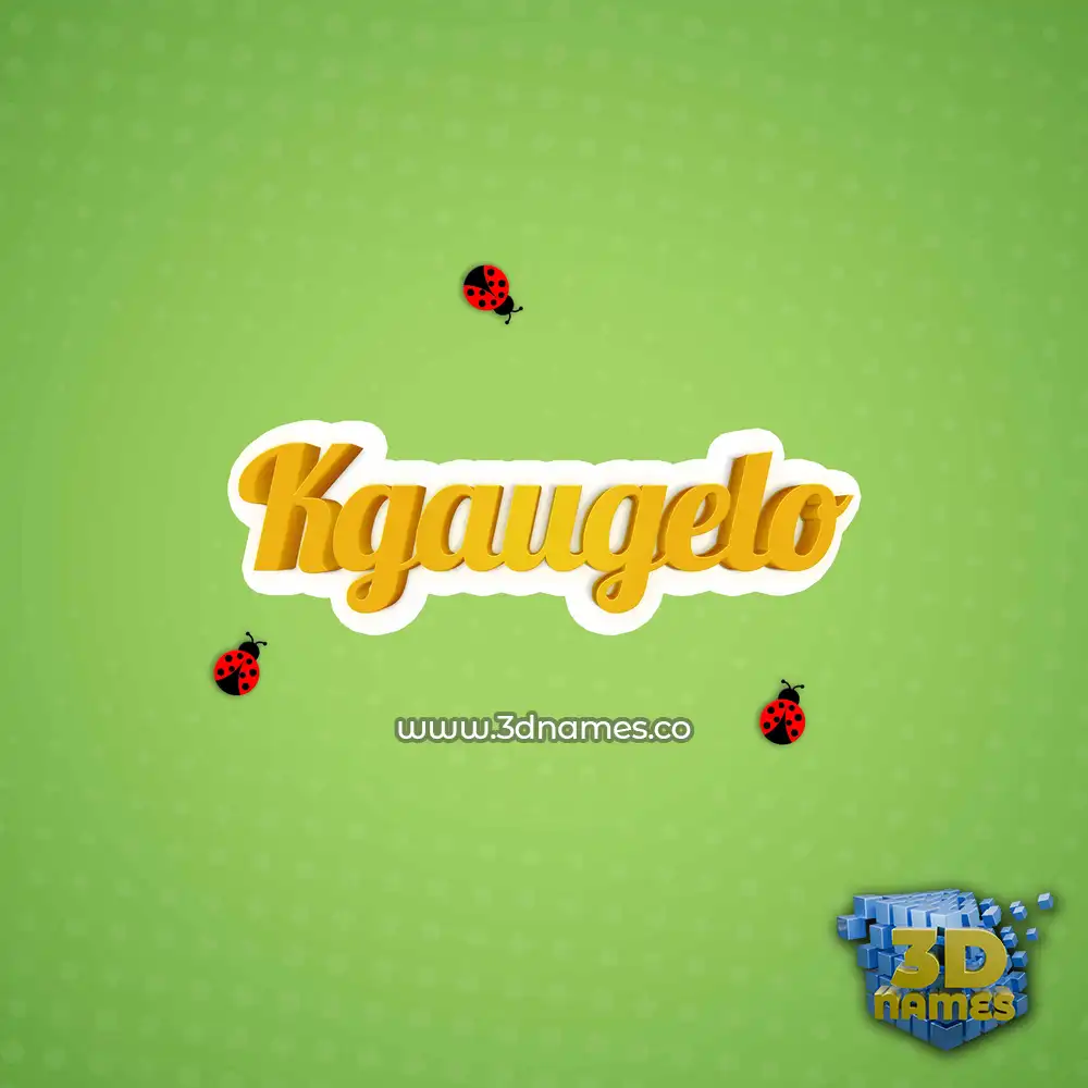 kgaugelo in Ladybugs style - 3D name wallpaper