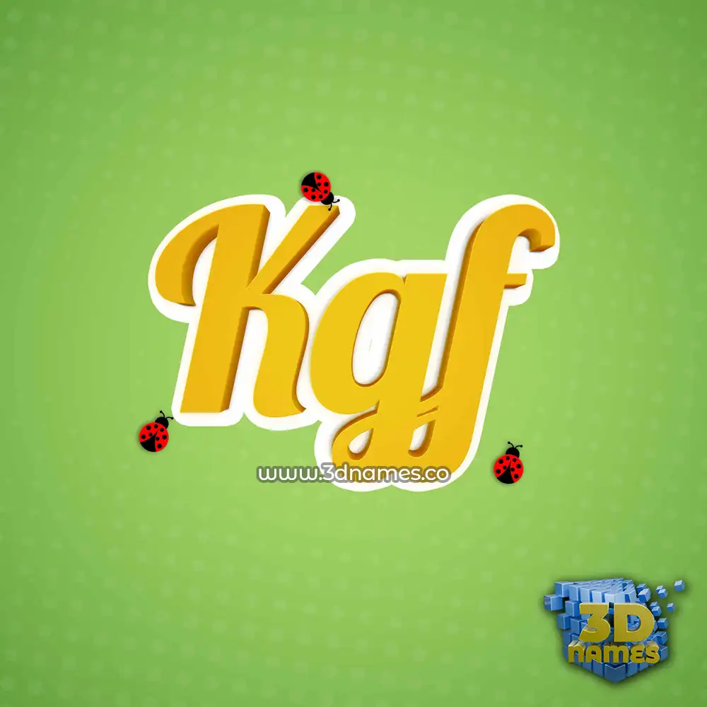 kgf in Ladybugs style - 3D name wallpaper