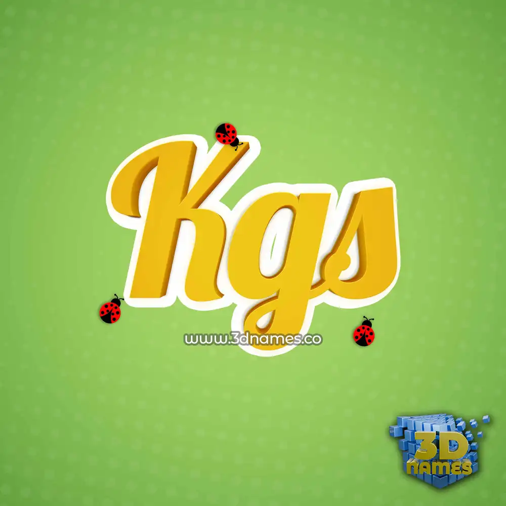 kgs in Ladybugs style - 3D name wallpaper