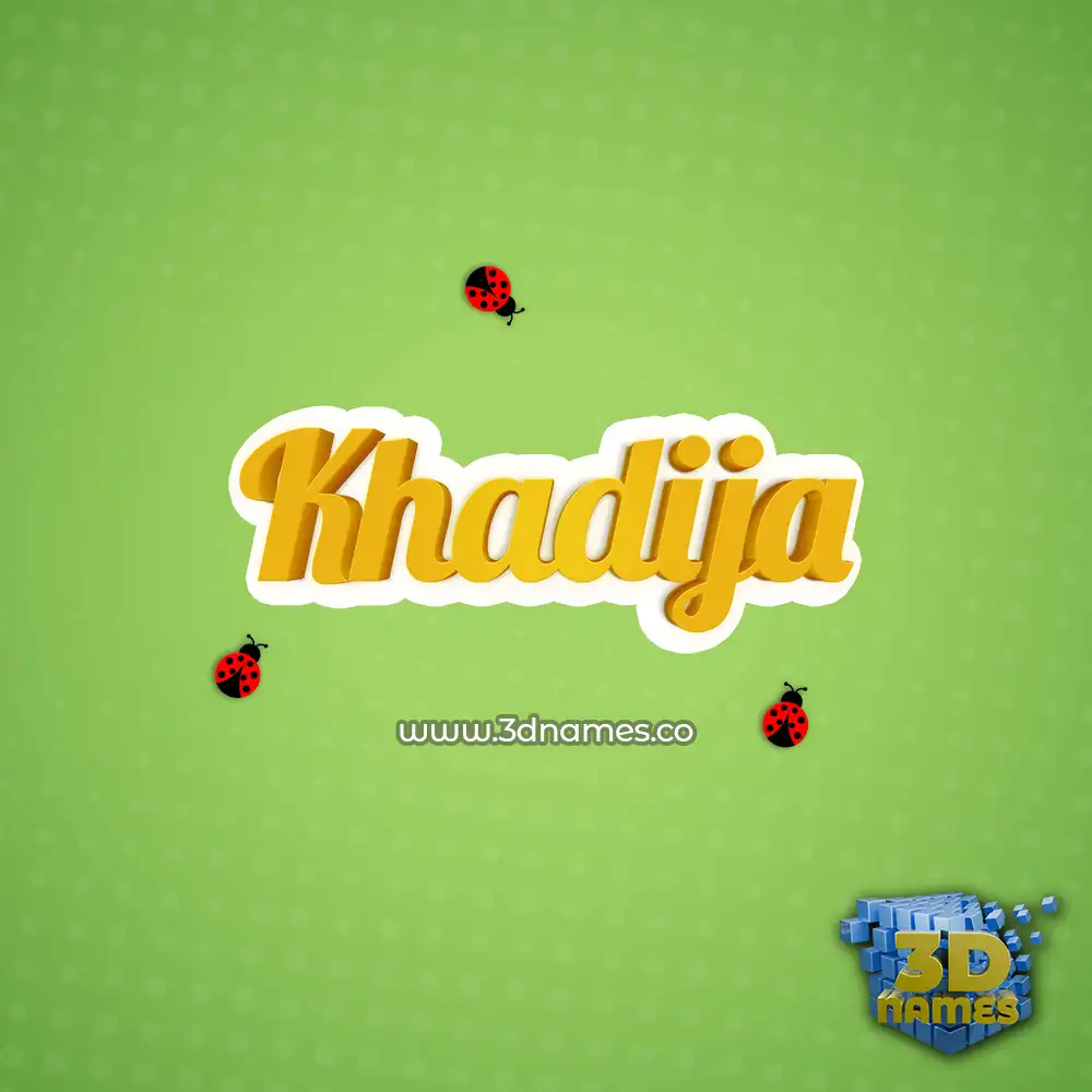 khadija in Ladybugs style - 3D name wallpaper