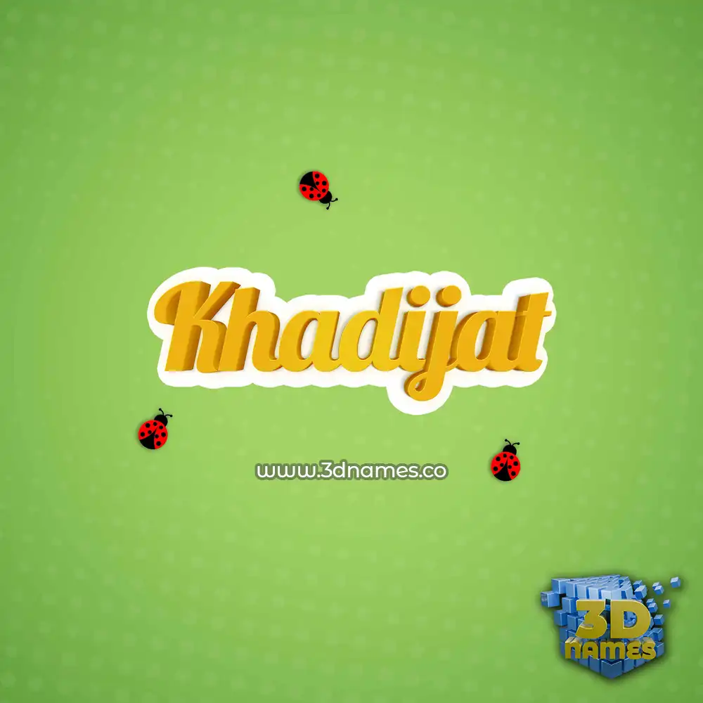 khadijat in Ladybugs style - 3D name wallpaper