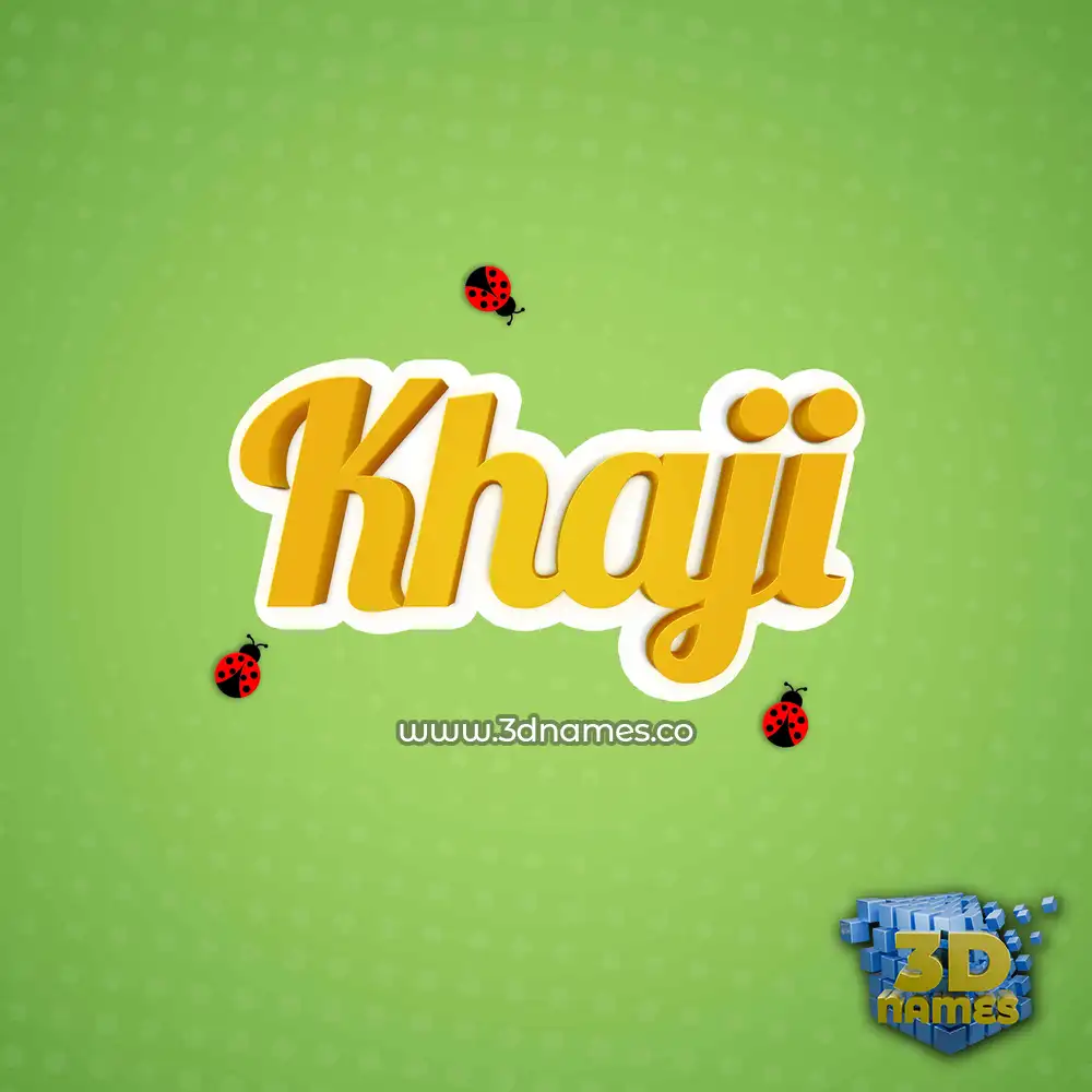 khaji in Ladybugs style - 3D name wallpaper
