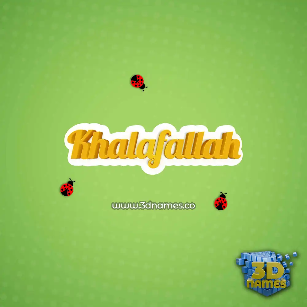 khalafallah in Ladybugs style - 3D name wallpaper