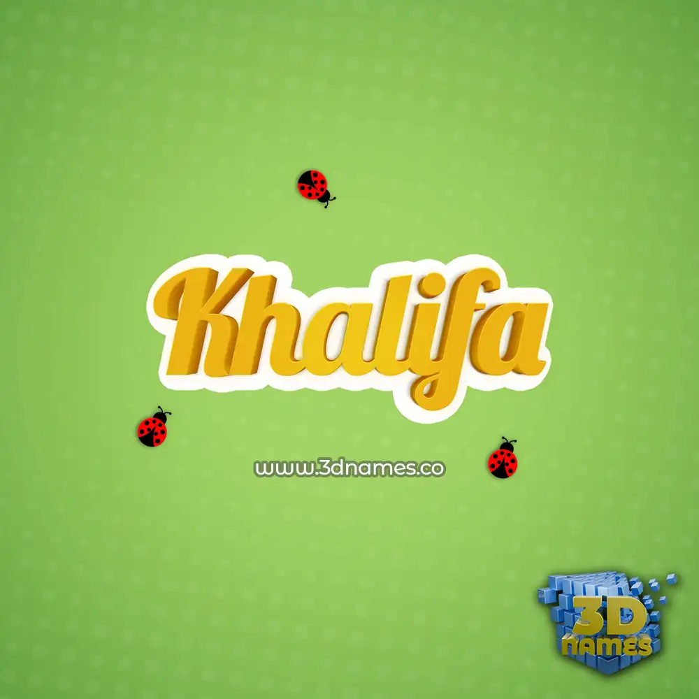 khalifa in Ladybugs style - 3D name wallpaper