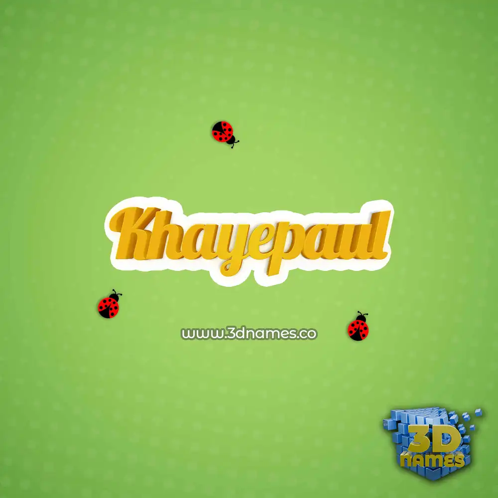 khayepaul in Ladybugs style - 3D name wallpaper