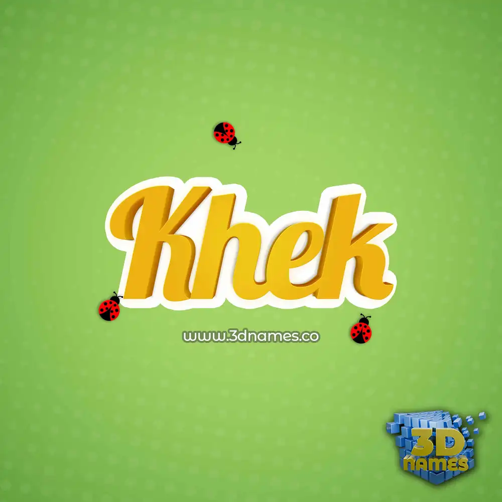 khek in Ladybugs style - 3D name wallpaper