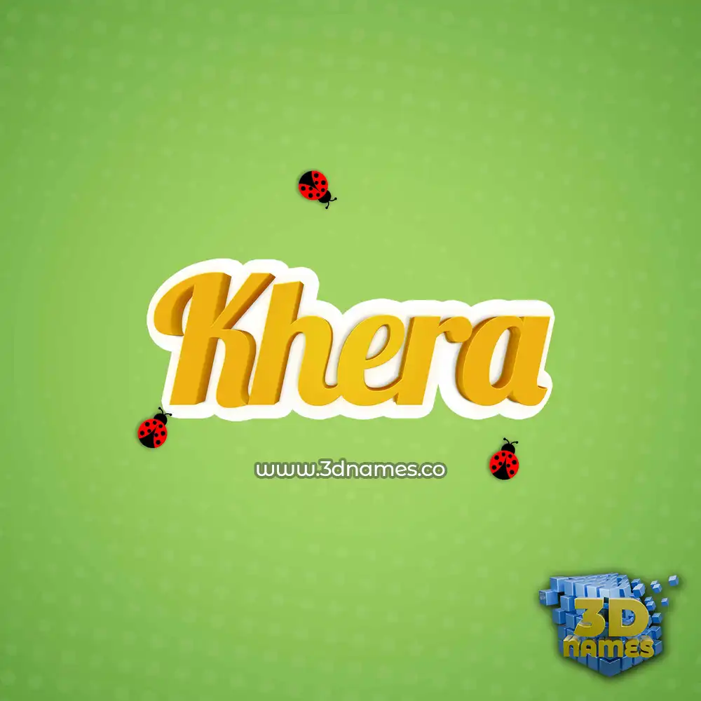 khera in Ladybugs style - 3D name wallpaper