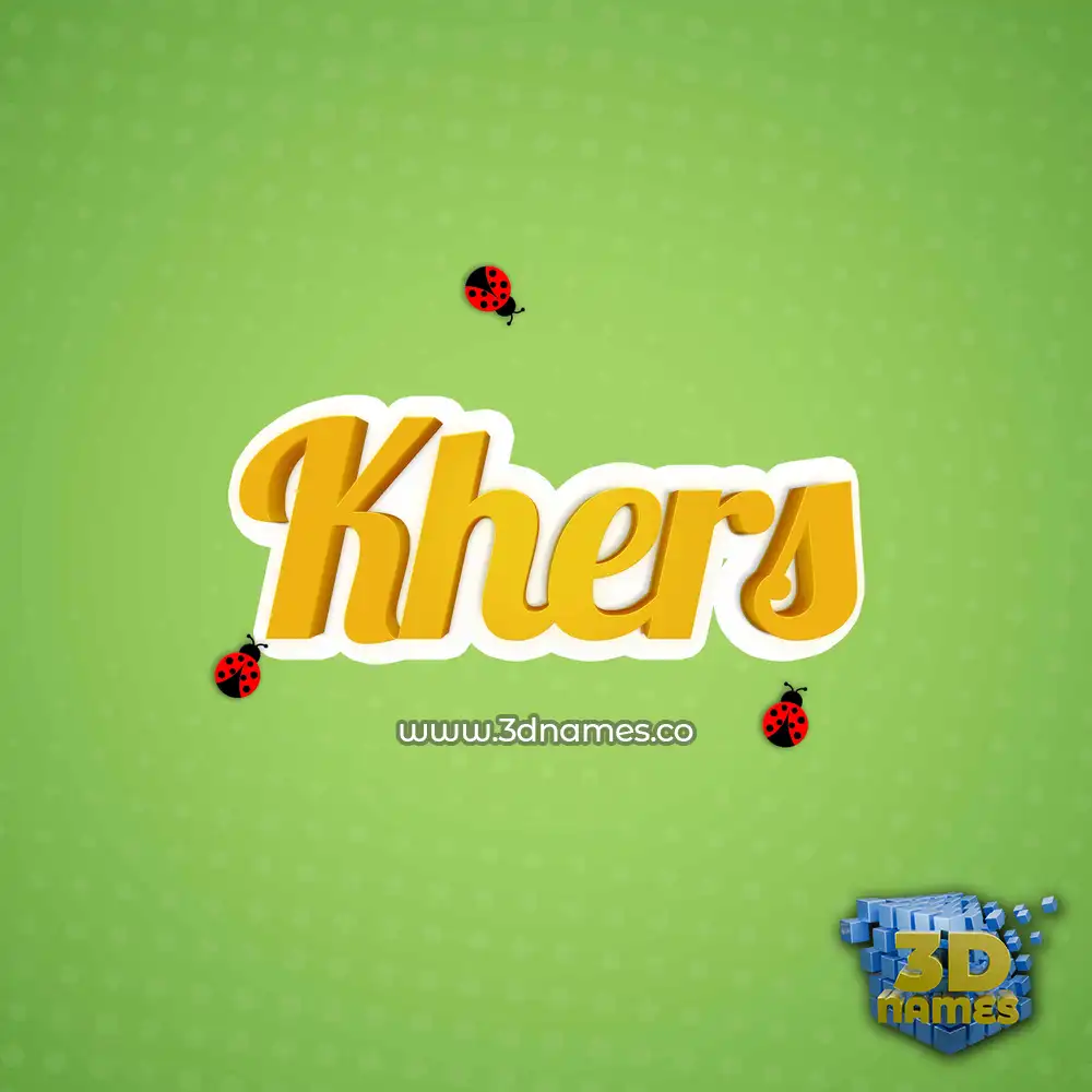 khers in Ladybugs style - 3D name wallpaper