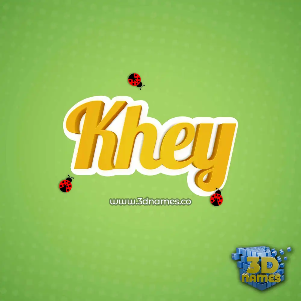khey in Ladybugs style - 3D name wallpaper