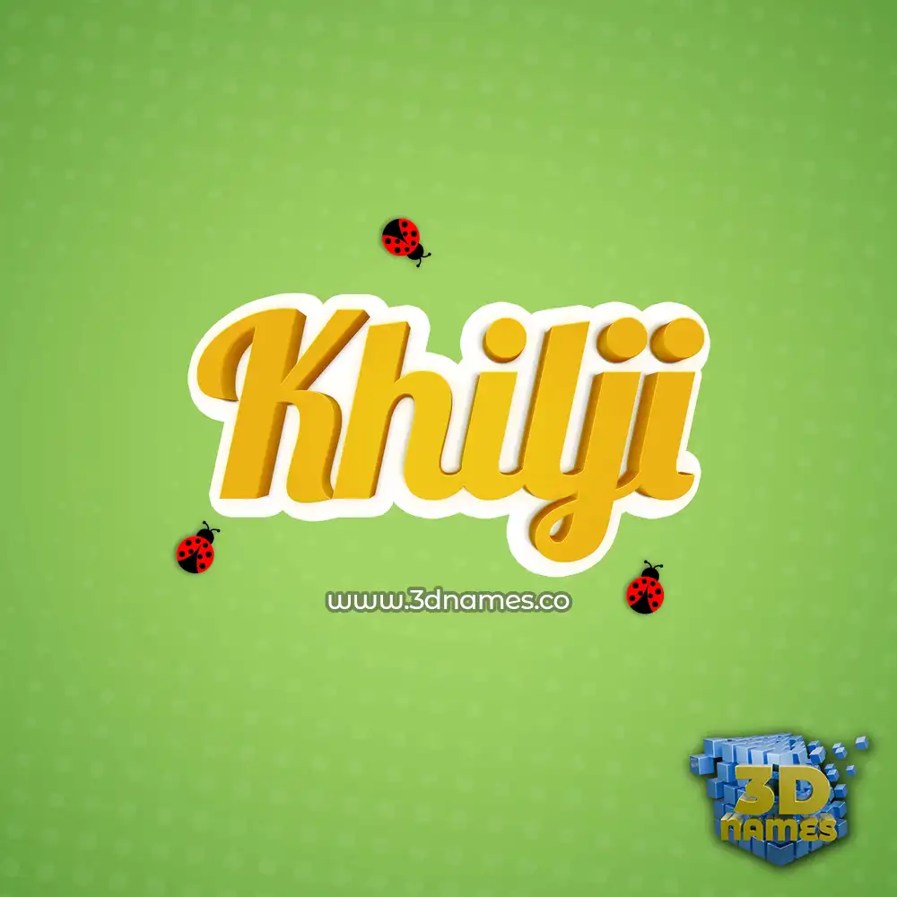 khilji in Ladybugs style - 3D name wallpaper