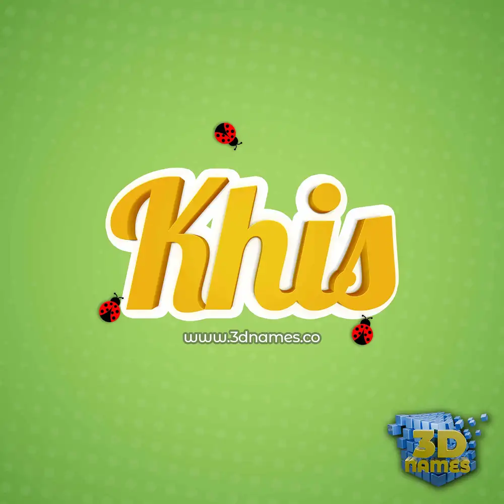 khis in Ladybugs style - 3D name wallpaper