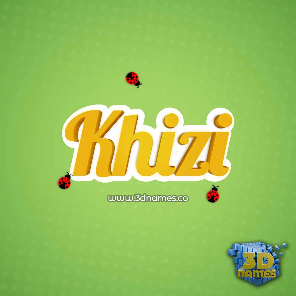 khizi in Ladybugs style - 3D name wallpaper