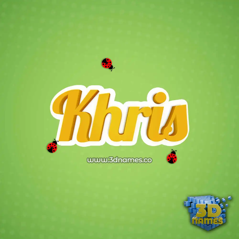 khris in Ladybugs style - 3D name wallpaper